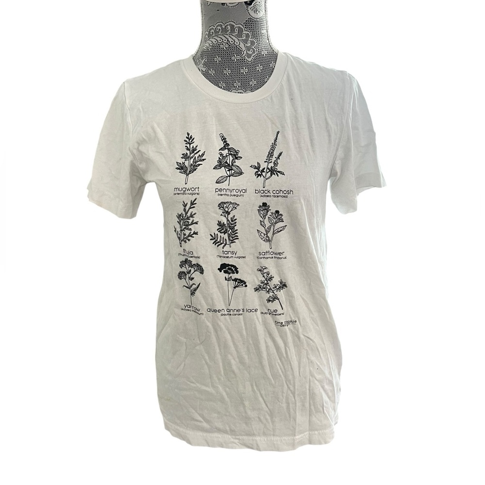 Time Capsule Design Herbs for Reproductive Health Short Sleeve T Shirt Sz Small